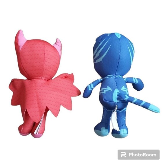 NWOT PJ Masks Owlette & Catboy 8-Inch Plush Dolls - Perfect Playtime Companions - Picture 2 of 4